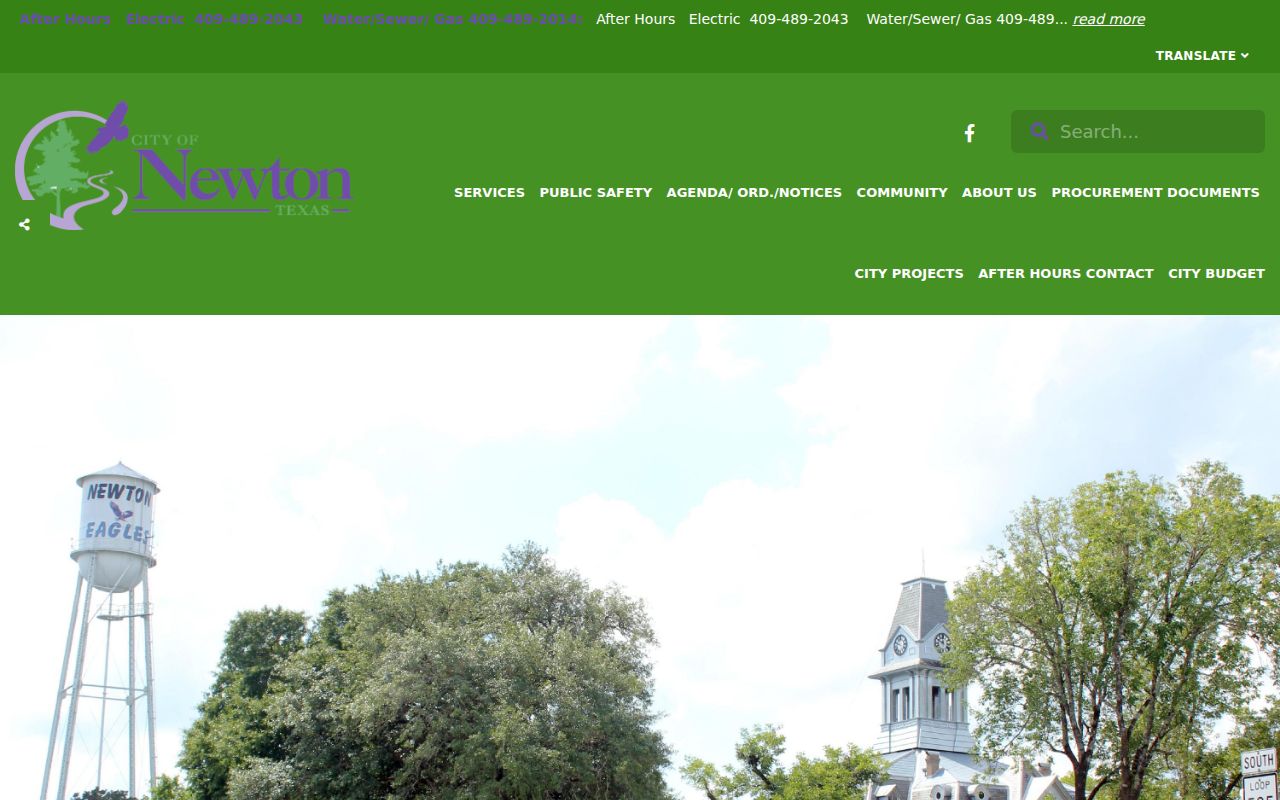Newton city and Newton County warrant records: City Hall public contact page